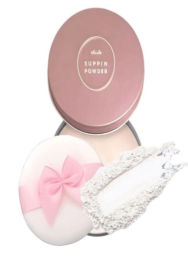 كلوب بودرة تثبيت المكياج من كلوب للحصول على لمسة نهائية مطفية طبيعية، بودرة وجه خفيفة الوزن بتركيبة أحماض أمينية لتنعيم البشرة، بودرة مضغوطة، لون وردي باستيل، 0.87 أونصة سائلة - Image 1