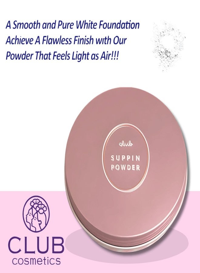 كلوب بودرة تثبيت المكياج من كلوب للحصول على لمسة نهائية مطفية طبيعية، بودرة وجه خفيفة الوزن بتركيبة أحماض أمينية لتنعيم البشرة، بودرة مضغوطة، لون وردي باستيل، 0.87 أونصة سائلة - Image 2