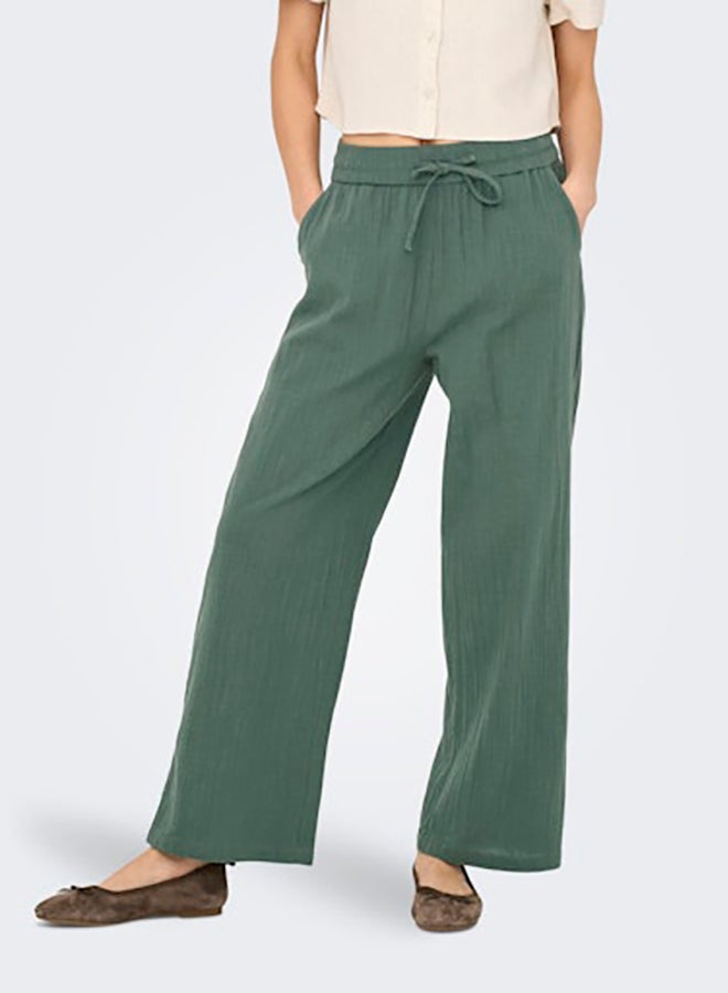 ONLY ONLY Womens Tizana Cotton Loose Pants Woven  - Image 2