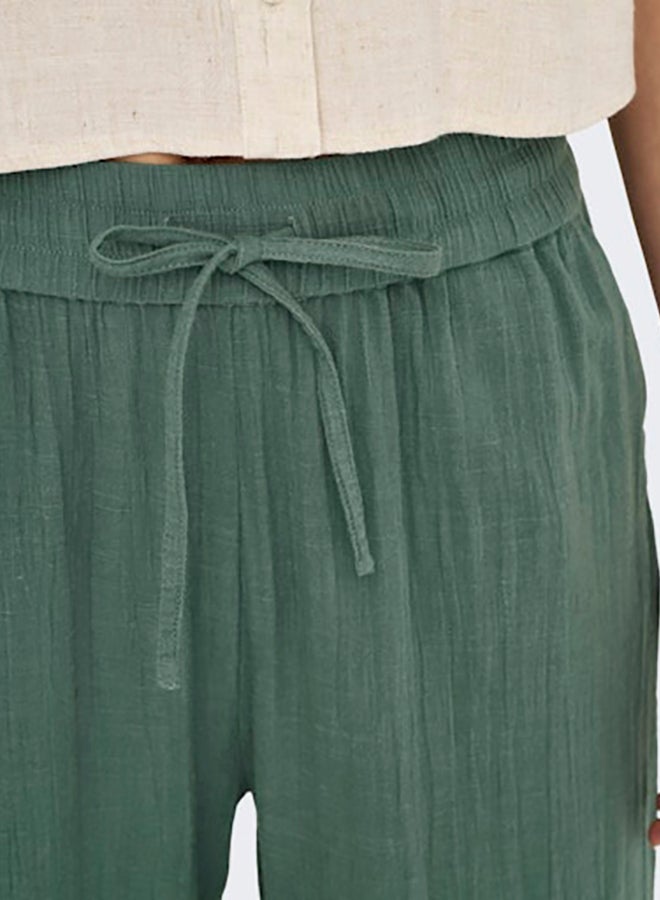 ONLY ONLY Womens Tizana Cotton Loose Pants Woven  - Image 5