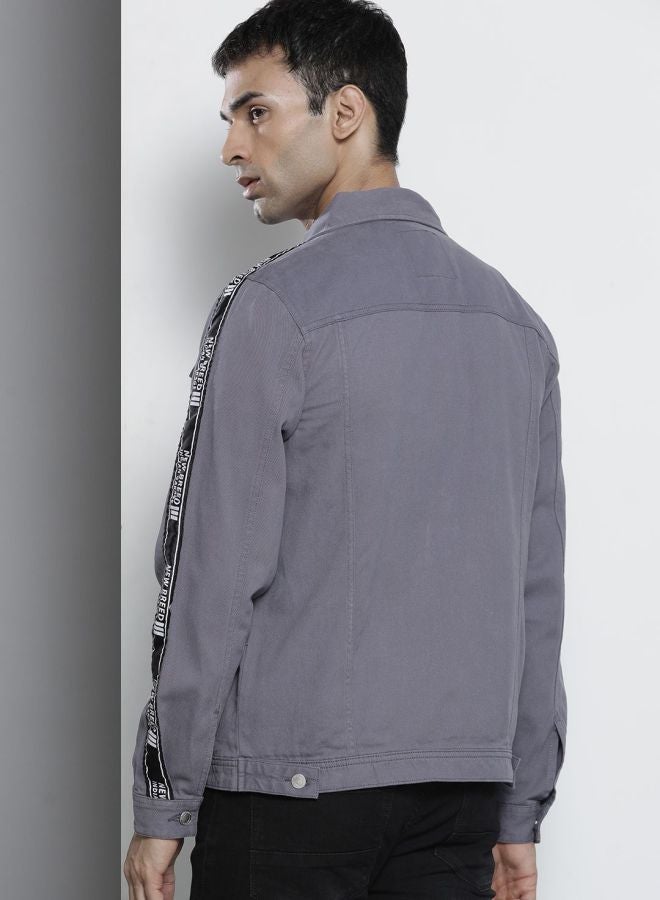 The Indian Garage Co Men Slim Fit Solid Round Neck Long Sleeves Jacket - Image 2