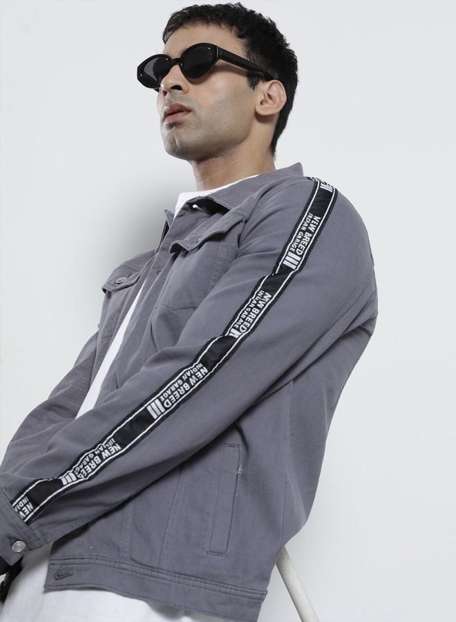 The Indian Garage Co Men Slim Fit Solid Round Neck Long Sleeves Jacket - Image 1