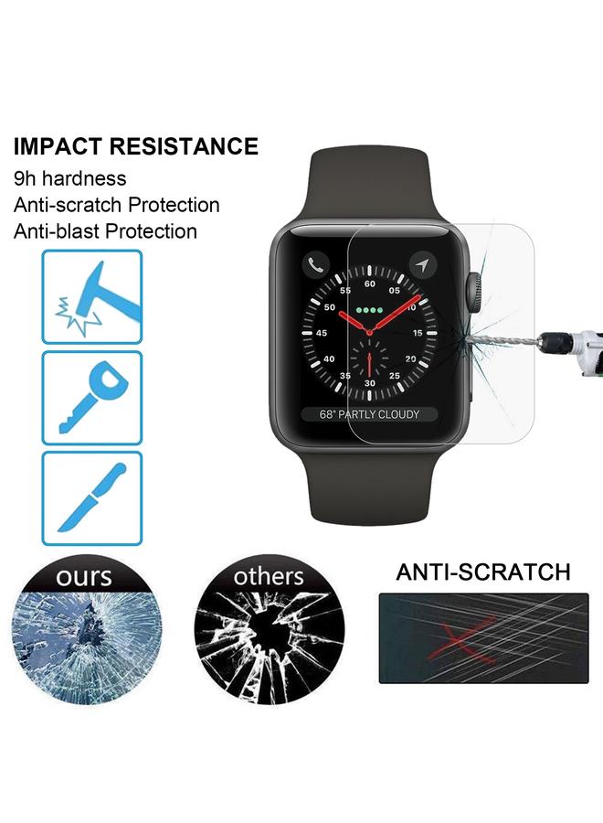 إيروريكس قطعتان لساعة Apple Watch مقاس 42 مم، 0.2 مم، صلابة السطح 9H، 2.15D، غشاء شاشة زجاجي مقوى مقاوم للانفجار - Image 4