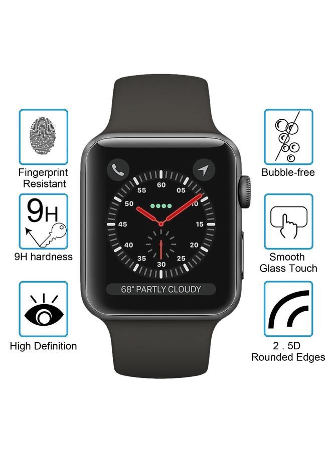 إيروريكس قطعتان لساعة Apple Watch مقاس 42 مم، 0.2 مم، صلابة السطح 9H، 2.15D، غشاء شاشة زجاجي مقوى مقاوم للانفجار - Image 3