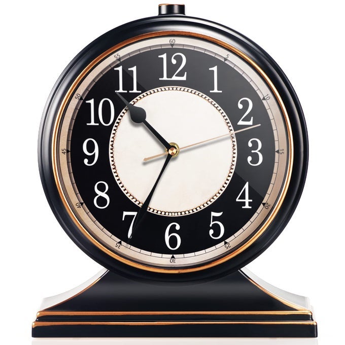 VINTAGE DESK CLOCK SILENTNONTICKING 10INCH DIAL TABLE CLOCKRETRO MANTEL CLOCKS AND EASY TO READ FOR LIVING ROOM BEDROOM SHELF DECORATION FIREPLACE FARMHOUSE DECOR BLACK
