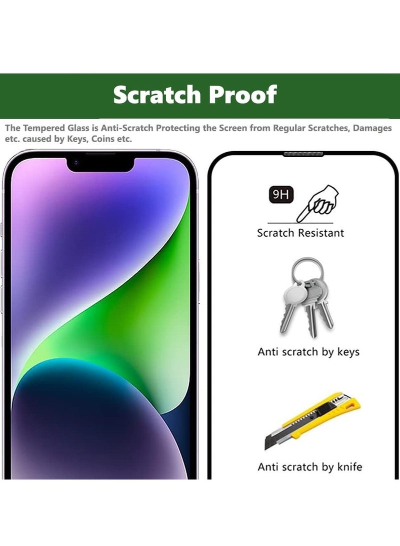 أكاليكس واقي شاشة لهاتف iPhone 13 Pro Max مقاس 6.7 بوصة، زجاج مقوى 9H مقاوم للكسر ومضاد للخدش وشفاف للغاية مناسب لهاتف iPhone 13 Pro Max - Image 3