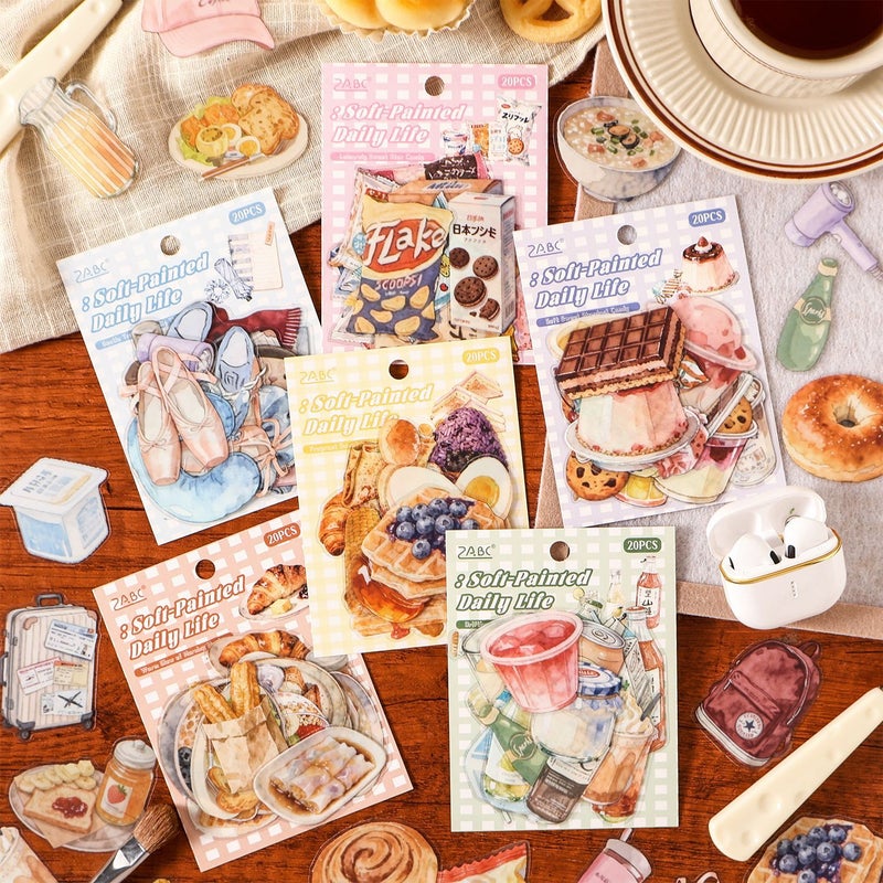 Yuezhen Creative Stickers - Soft Drawing Daily Series - Daily Items Illustration Theme Scrapbooking Decoration Stickers - Image 1