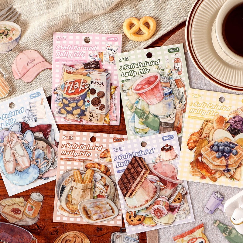 Yuezhen Creative Stickers - Soft Drawing Daily Series - Daily Items Illustration Theme Scrapbooking Decoration Stickers - Image 2