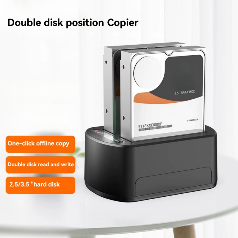 منظور خارجي مزدوج البايات: يُعتمد على USB 3.0، قابل للتوصيل والاستخدام على الفور، يدعم التبديل الساخن - يتوافق مع أقراص الصلبة SSD/HDD SATA بحجم 2.5/3.5 بوصة بقدرة تصل إلى 16 تيرا بايت لكل واحدة، مصدر طاقة معتمد من UL، مصنوع من البلاستيك ABS المتين، مناسب لنظامي ويندوز ولينكس وأجهزة PS4 وXbox - Image 5