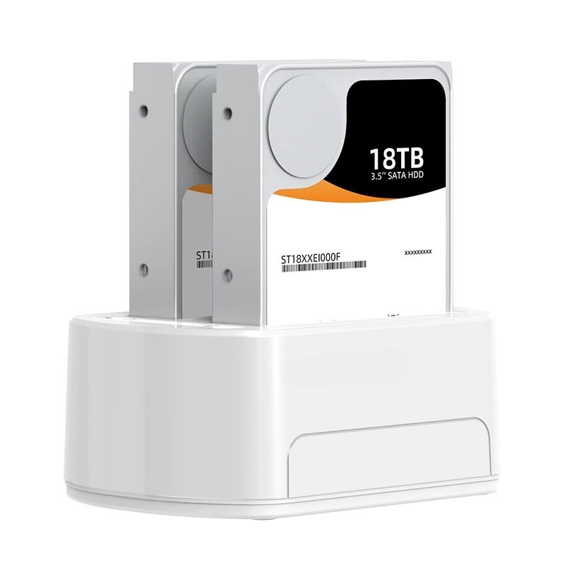 منظور خارجي مزدوج البايات: يُعتمد على USB 3.0، قابل للتوصيل والاستخدام على الفور، يدعم التبديل الساخن - يتوافق مع أقراص الصلبة SSD/HDD SATA بحجم 2.5/3.5 بوصة بقدرة تصل إلى 16 تيرا بايت لكل واحدة، مصدر طاقة معتمد من UL، مصنوع من البلاستيك ABS المتين، مناسب لنظامي ويندوز ولينكس وأجهزة PS4 وXbox - Image 2