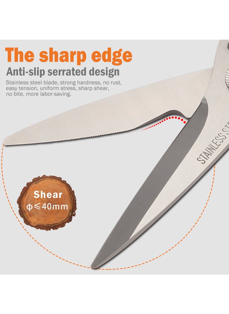 KSEIBI Straight Razor Garden Pruner, Gardening Scissors, Hand Pruner Pruning Shear with Straight Steel Blades, Sharp Gardening Hand Pruner for Precision Pruning and Trimming Flowers, Plants, Stems & Branches  - Image 2