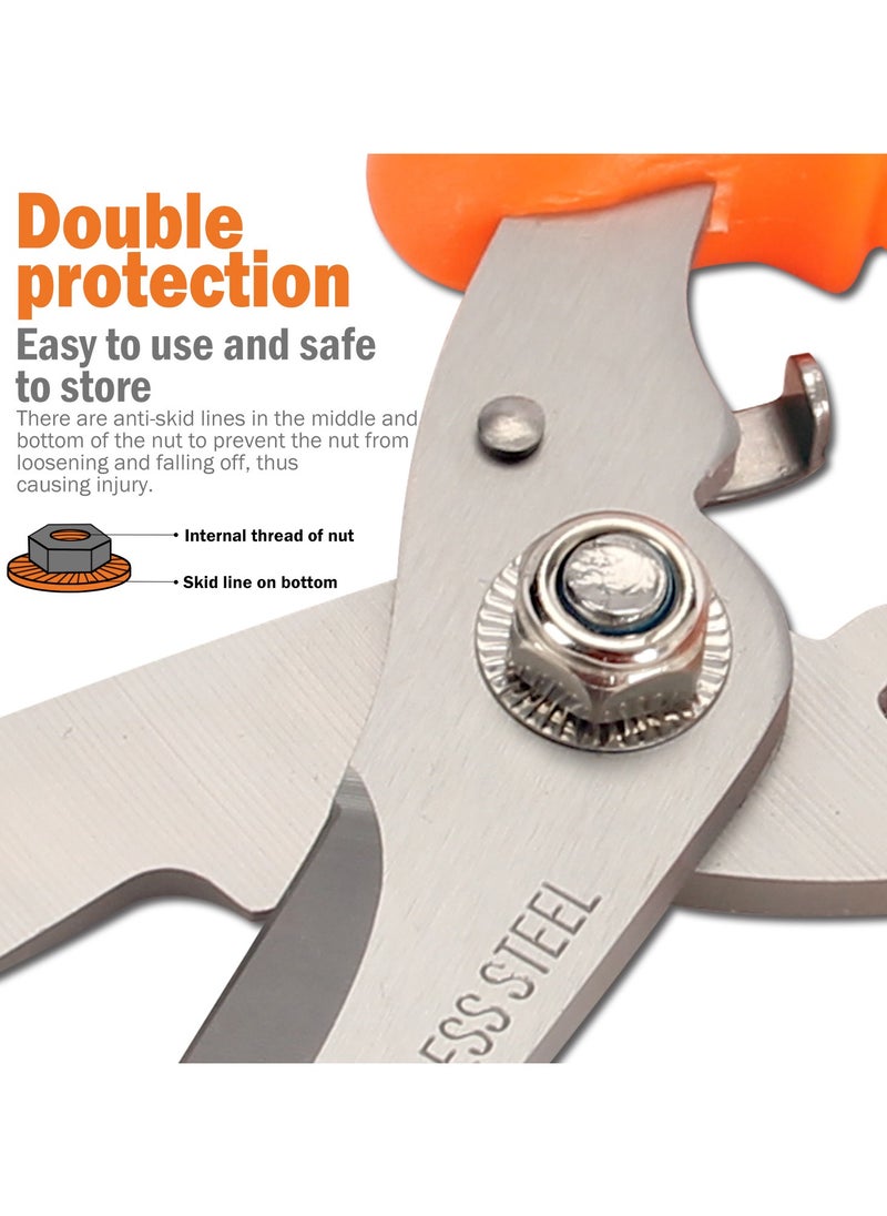 KSEIBI Straight Razor Garden Pruner, Gardening Scissors, Hand Pruner Pruning Shear with Straight Steel Blades, Sharp Gardening Hand Pruner for Precision Pruning and Trimming Flowers, Plants, Stems & Branches  - Image 4