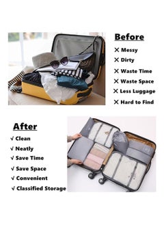 7-Piece Packing Cube Set – Lightweight Travel Organizers with Mesh Bags, Drawstring Bag, Shoe Bag, Bra Bag, and Flat Pocket – Travel Essentials, Grey - pzsku/Z2EBD9AD034DBE6AAC3DEZ/45/1741153737/706b3540-d4f1-4a0b-acc9-6c073ed2c490