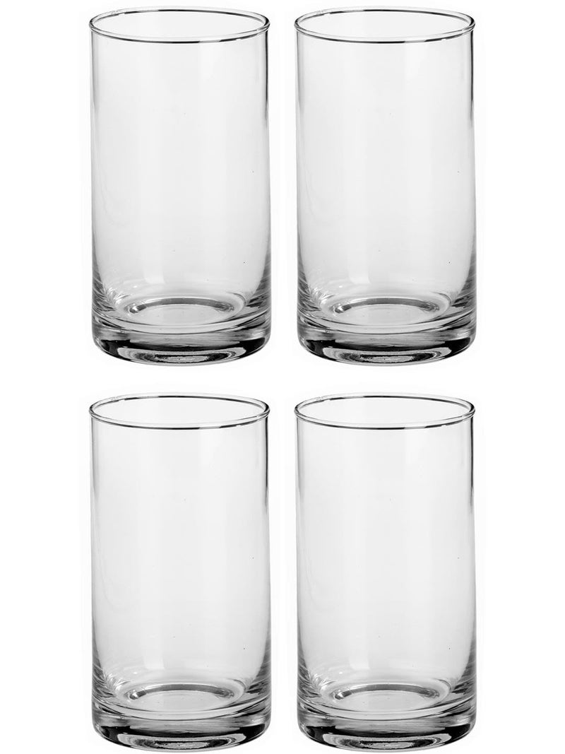 AFAST Clear Elegance Timeless Glass Designs for Every Occasion 300 ml Capacity Pack of 4 Size 14 X 6 X 6 CM - Image 1