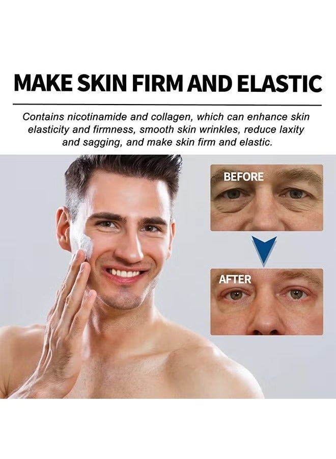 East Moon Men's Agerevive Collagen Cream, Fade Fine Lines, Tighten Skin, Age Rewind Wrinkles Smoothing Gel, Day & Night Skin Care Moisturizing and Tightening Lotion 30g - Image 3