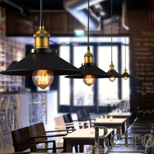 Groeien Retro Industrial Vintage Chandelier Edison Design Ceiling Light E27 Metal Pendant Light for Kitchen Dining Room Home Ceiling Pendant Lamp(Bulb not Included)(Antique, 1) - Image 2
