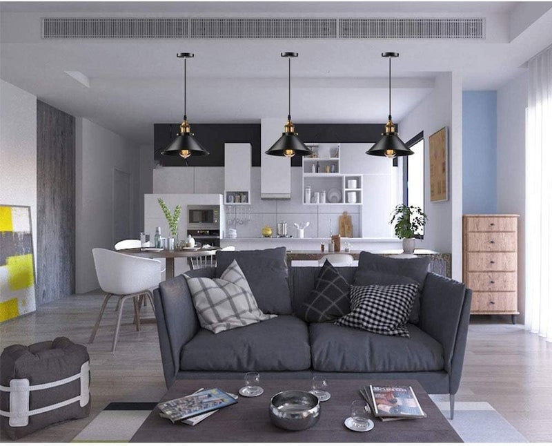 Groeien Retro Industrial Vintage Chandelier Edison Design Ceiling Light E27 Metal Pendant Light for Kitchen Dining Room Home Ceiling Pendant Lamp(Bulb not Included)(Antique, 1) - Image 4