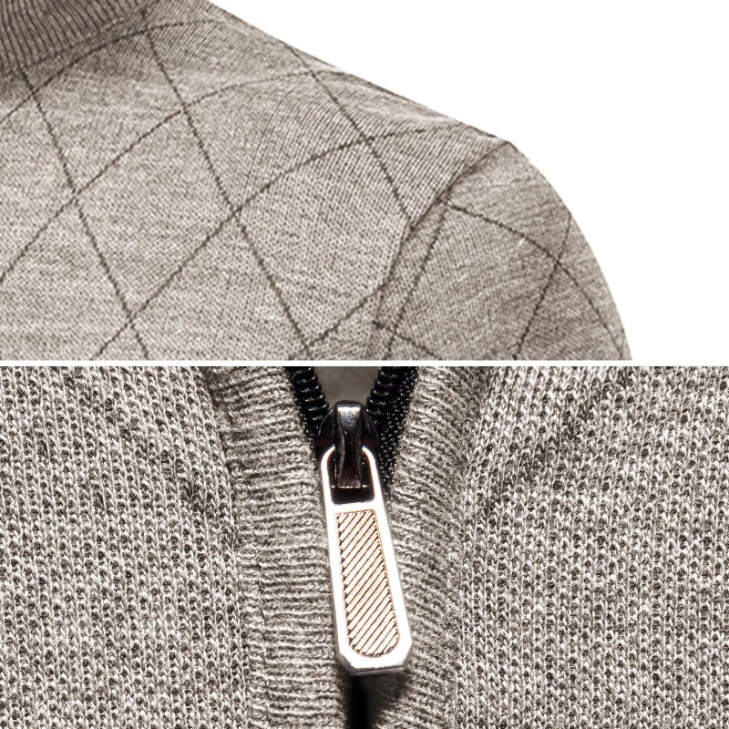 Mylldey 1/4 Zip Pullover Mens Sweaters Lightweight Pullover Soft Men's Knit Long Sleeve Sweater (Lightcoffee, XL) - Image 4