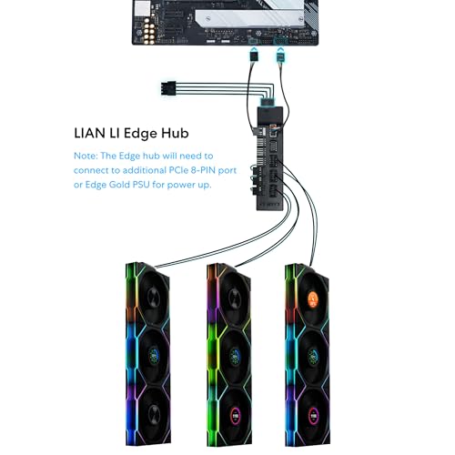 Lian Li UNI Fan TL LCD Wireless 120-Single Pack-2.4 GHz Wireless Signal ARGB Fan-Infinity Mirror-Daisy-Chain -Customizable Lighting Effects-Controller NOT Included & Required - Black (12TLLCD1W1B) - Image 5