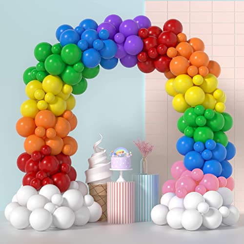 CANREVEL 129pcs Rainbow Balloon Arch Kit 18 12 10 5 Inch Colorful Balloons Assorted Colors for Baby Shower Encanto Birthday Wedding Anniversary Bridal Shower Party Decoration - Image 1