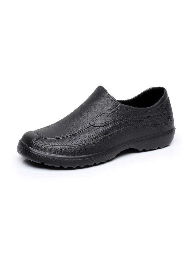 Professional work shoes, unisex safety shoes for chefs, nurses, and doctors. Oil-resistant, waterproof, and non-slip, for men and women, Black. - Image 1
