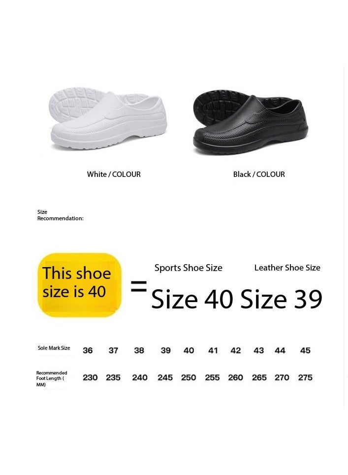 Professional work shoes, unisex safety shoes for chefs, nurses, and doctors. Oil-resistant, waterproof, and non-slip, for men and women, Black. - Image 3