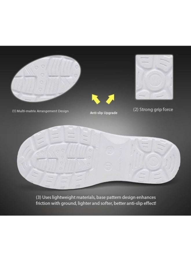 Professional work shoes, unisex safety shoes for chefs, nurses, and doctors. Oil-resistant, waterproof, and non-slip, for men and women, Black. - Image 4