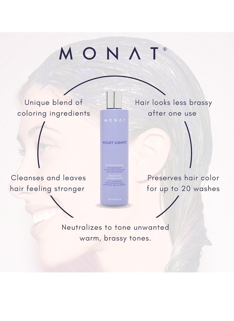 monat - MONAT Violet Lights Anti-Brass Shampoo – Subtly Illuminates Hair – Advanced Toning Formula – Vibrant & Manageable Results – Gentle Cleansing for Radiant Locks – Enriched with REJUVENIQE®c - Image 1