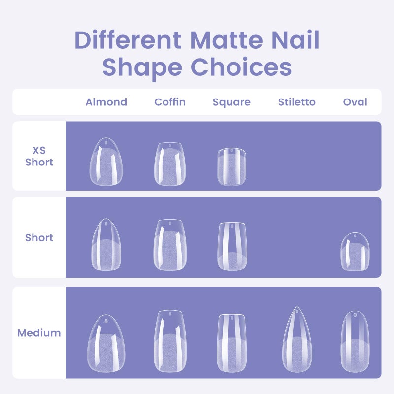 Wilfniee Short Almond Nail Tips: 240PCS Soft Gel Pre-Shaped Acrylic Fake Almond Nail Tips, 12 Sizes Full Cover Clear Press on Nails for Girls Women Nail Art Design - Image 5
