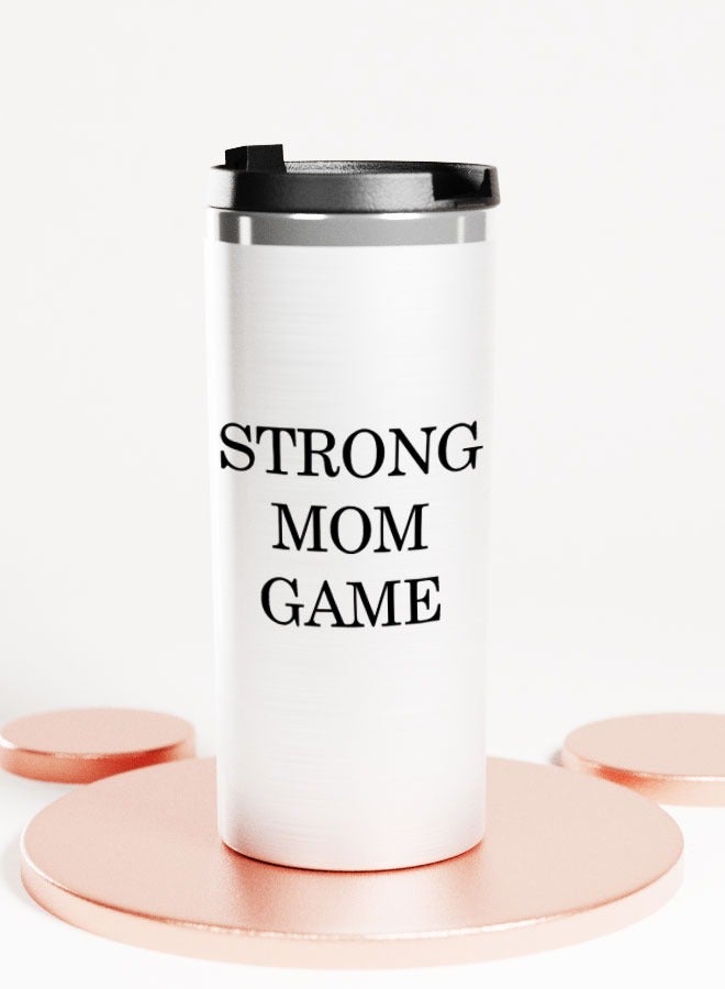 LIT Silver Tumbler Funny Design Gift Stainless Tumbler Strong Game Funny Motherhood - Image 1