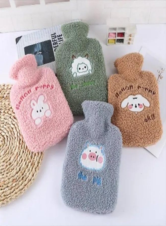 TGOPIT قربة ماء ساخن من TGOPIT مع غطاء، سعة 1 لتر، كيس ماء ساخن صغير 2 في 1 للكمادات الباردة والساخنة، قربة ماء ساخن صغيرة قابلة للارتداء، مصنوعة من مادة PVC سميكة، بتصميم جرو وردي، هدية رائعة للنساء - Image 5