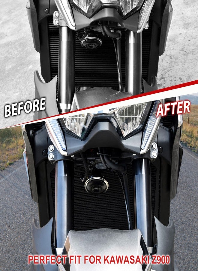 VEISUTOR غطاء حماية شبكة المبرد من VEISUTOR لدراجة كاواساكي Z900، غطاء حماية المبرد، غطاء حماية خزان الوقود، شبكة حماية لدراجة كاواساكي Z900 موديلات 2017-2023 - Image 2