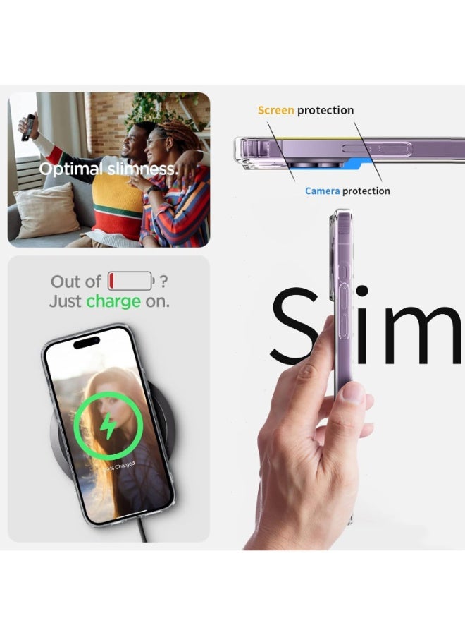 جراب لموبايل ايفون 14 برو (iPhone 14 Pro) حماية كاملة للهاتف و لعدسة الكاميرا خفيف الوزن بلمسة نهائية كرستالي من البولي بروبيلين - شفاف رفيع للغاية 0.35 ملم - Image 3