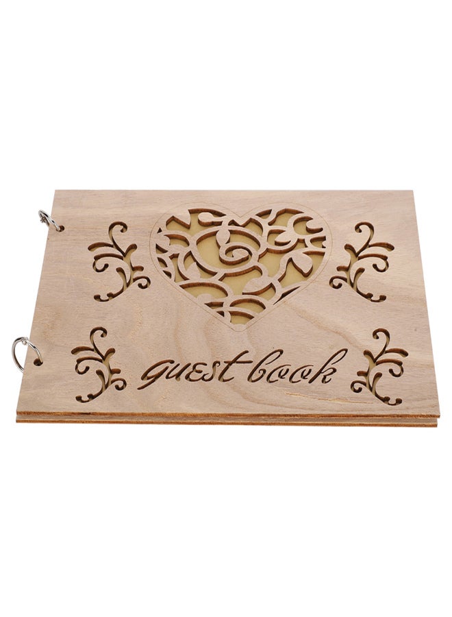 Wooden Wedding Guest Book Album Message Notebook for Wedding Engagement DecorationType 3 - Image 3