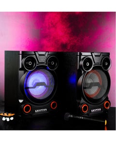 كريبتون مكبر صوت احترافي 2.0 مع جهاز تحكم عن بعد وميكروفون، KNMS5195  - Image 1