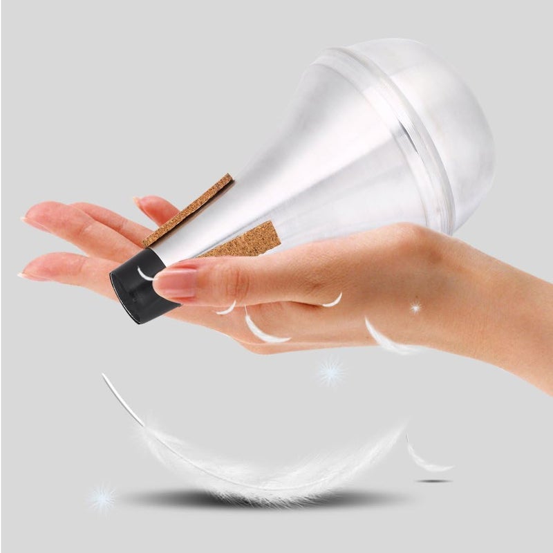Dilwe Trumpet Mute, Cork Strips Aluminum Alloy Practice Trumpet Cornet Mute - Image 4
