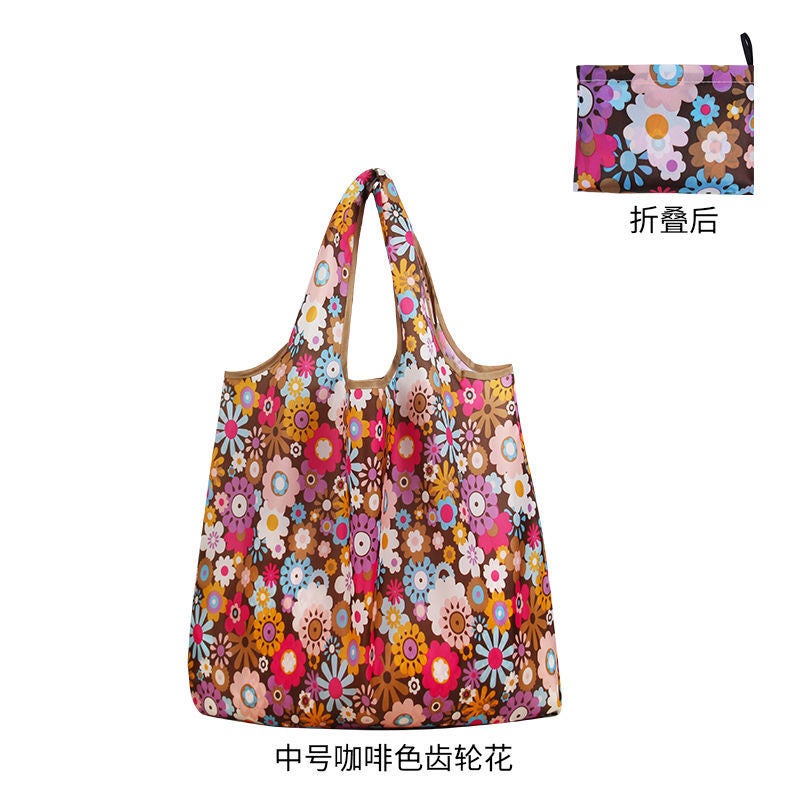 Foldable Supermarket Shopping Bag Waterproof Shopping Bag For Mommy Portable Environmental Bag Single Shoulder Handbag Outgoing Storage Bag - Image 1
