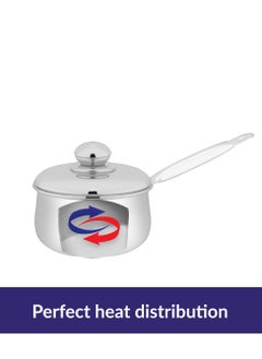 6 October Alu, Sepherical Sauce Pan With Lid &Stainless Steell Handle Size 16Cm  - Image 4