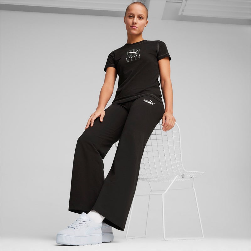 PUMA Ess+ Straight Leggings  Black - Image 1