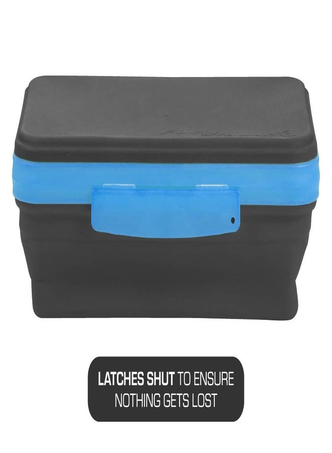 It's Academic Flexi Storage Box with Lid, Collapsible Pencil Case Design for Craft and School Supplies, Blue/Black - Image 5