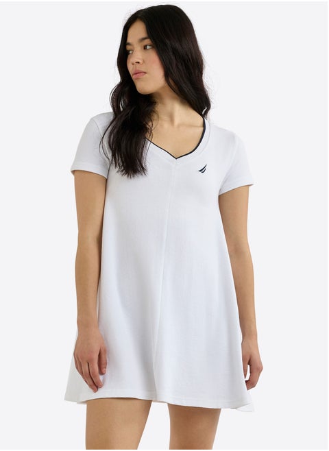 V-Neck Terry Dress