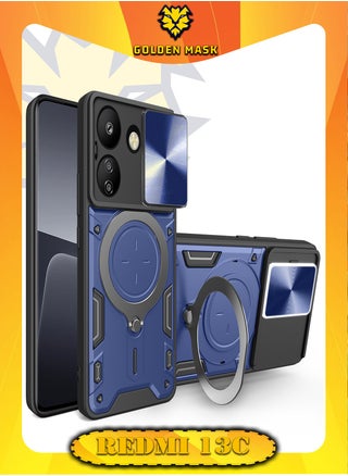 GOLDEN MASK For Xiaomi Redmi 13C 4G/Poco C65 Armored Camera Shield Cover Camera Lend Protection, Built-in 360° (Blue) - pzsku/Z2EBE472D076736D4FD8DZ/45/_/1725126068/74484844-b3b6-4eb0-abbb-cd7a502a2deb