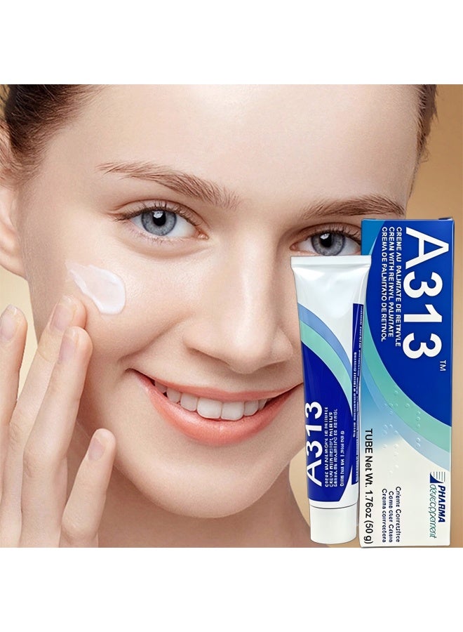 A313 Retinyl Palmitate Corrective Face Cream, Anti Aging Wrinkle Reducing Skin Repair Moisturizing Facial Treatment Cream Improve Rough Dull Uneven Skin Tone Firming Daily Skin Care Cream 50g - Image 5