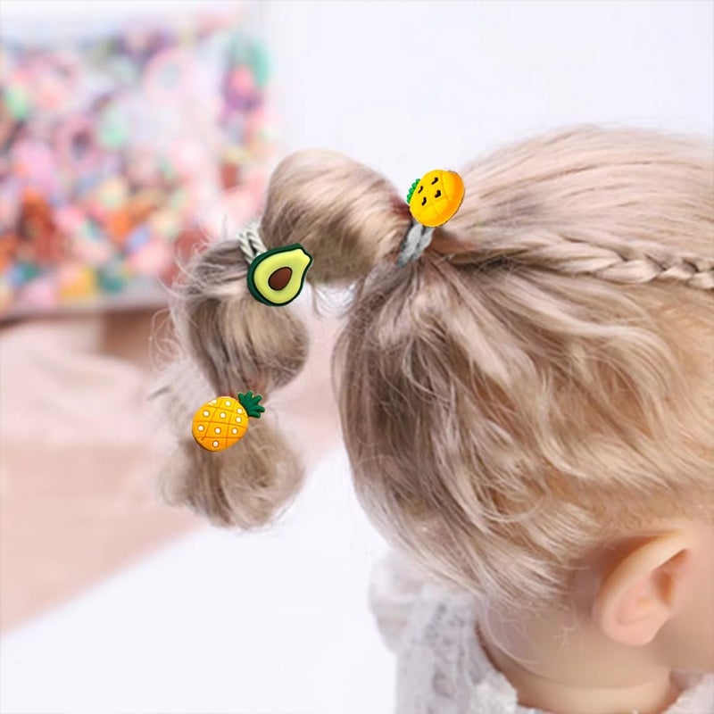 kapimo 26 Pcs Mix Elastic Hair Rubber Bands for Kids Baby Girls Hairband Ties Accessories Cute Fancy Patterns - Image 4