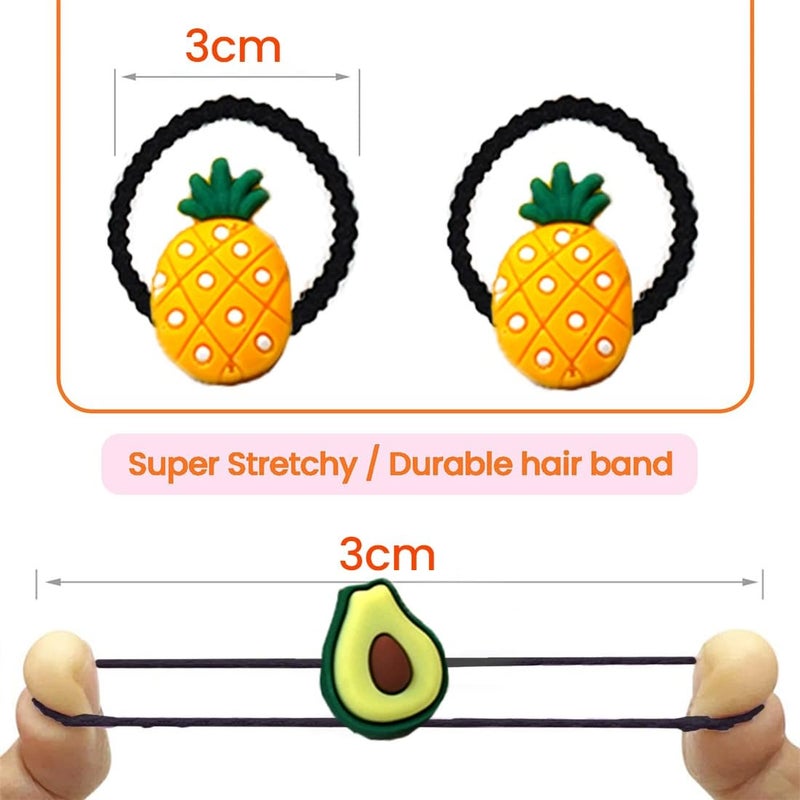 kapimo 26 Pcs Mix Elastic Hair Rubber Bands for Kids Baby Girls Hairband Ties Accessories Cute Fancy Patterns - Image 2