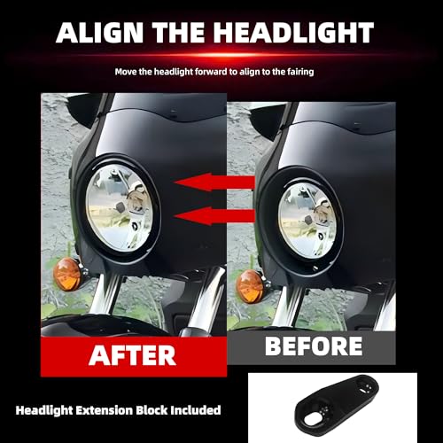 FATECIM Motorcycle 5.75" Headlight Fairing with 11" Smoke Windshield Windscreen & 35-41mm Mounting Hardware For Harley 86-15 Sportster 1200 Iron 883 XL883N Sportster 1100 - Image 3