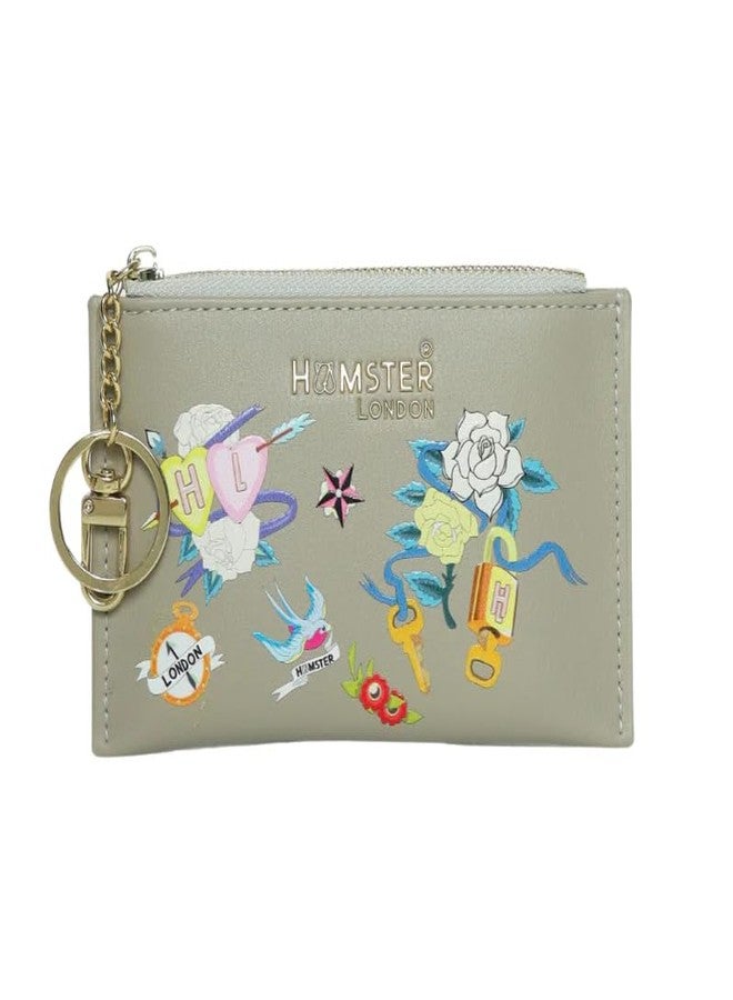 Hamster London Millionaire Victoria Card Case with Zip - Grey - Image 1