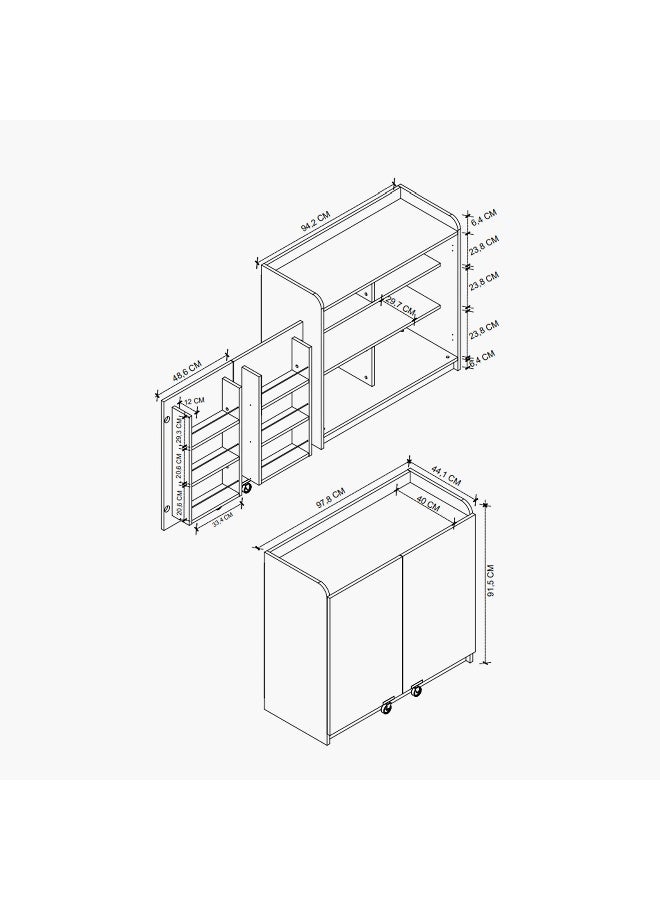 Home Box خزانة مطبخ مودوليكس فارغو ذات بابين - Image 5