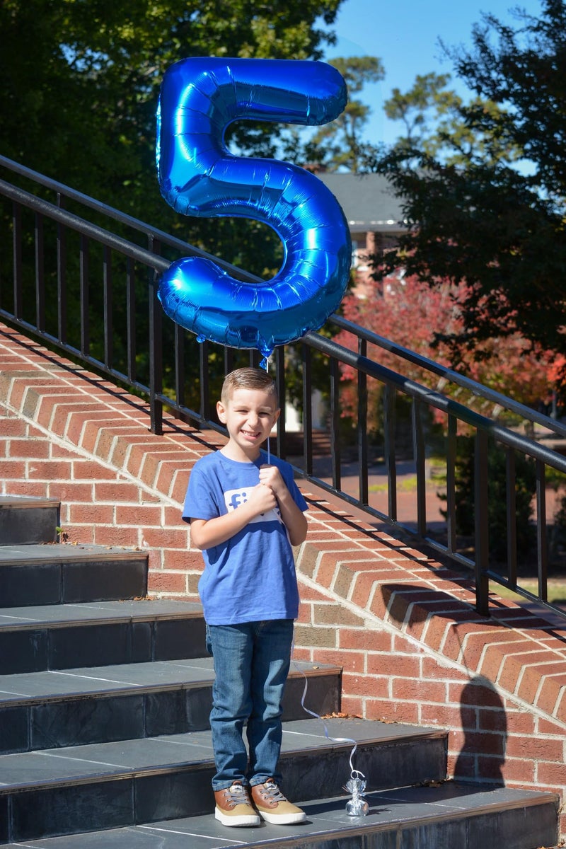 IWERP Navy Blue 5 Balloon, Number Balloon 40 Inch, Blue Party Supplies, 5th Birthday Balloon Decorations, 5 Number Balloons, Number 5 Balloon - Image 2