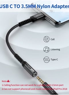 JSAUX 2-Pack USB C to 3.5mm Audio Headphone Adapter, Type C to Aux Jack Adapter Right Angle Dongle with DAC Chip Compatible with Samsung S22 S21 S20 Plus Ultra, Pixel, OnePlus, iPad Pro etc -Black  - Image 2